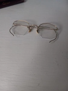 Vintage Antique Rimless Octagon Lenses with Ear Hooks - Picture 1 of 6