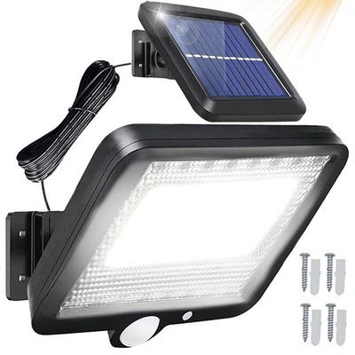 100 LED Solarlampe Solarleuchte mit Bewegungsmelder Außen Fluter Strahler Retoo - Bild 1 von 4