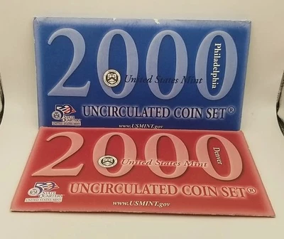 2000 P & D United States Mint Uncirculated Coin Sets with Envelopes & COAs #4915 - Image 1 of 4
