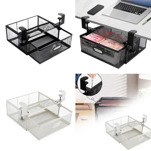 Under Desk Drawer Organizer Tray C Clamp Under Desk Storage Drawer Container - Picture 1 of 12