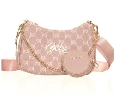 Bebe Gianna Monogram Crossbody Bag In Blush Pink New with Tags - Image 1 of 4