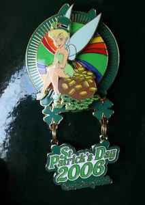 Disney St. Patrick's Day Tinker Bell Jumbo Dangle Pin - Picture 1 of 2