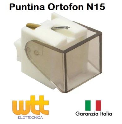 HUCO - DREHER&KAUF Puntina ricambio giradischi per Ortofon N15 D10 D15 D20 D30 - DUAL DN350 DN353