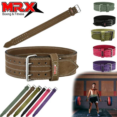 MRX Bodybuilding Belts Gym Leather Weight Lifting Back Support Workout Belt - Image 1 of 4