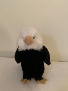 Aurora Plush Bald Eagle Liberty Stuffed Animal Toy Lovey Bean Bag Bird Soft 8” - Picture 1 of 12