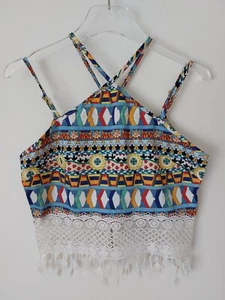 Hearts And Bows Cropped Top Uk Suze 12 - Picture 1 of 10