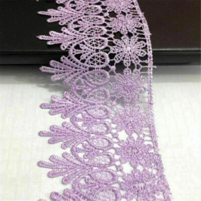 1 Yard Crochet Lace Ribbon Lace Trim Edge Embroidered For Sewing DIY Craft Decor - Image 1 of 4