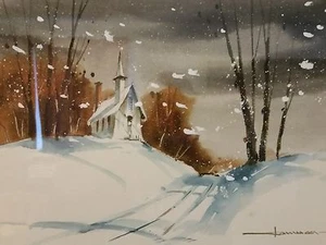 SIGNIERTES AQUARELL GEMÄLDE MYSTERY KÜNSTLER IMPRESSIONISMUS LANDSCHAFT - Bild 1 von 1