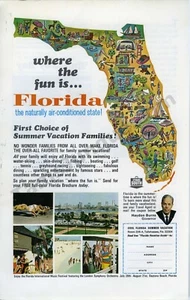 1966 Florida Travel Tourism Vacation Haydon Burns PRINT AD Unique Gift (3838) - Picture 1 of 1