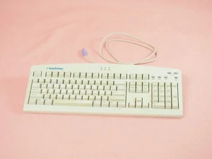 Vintage emachines PS/2 Keyboard eKB-5000 Worn Key Caps - Picture 1 of 9
