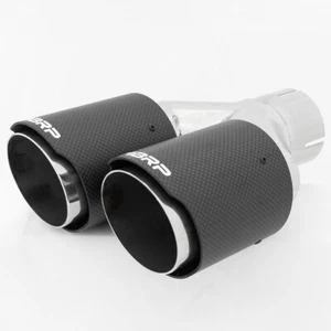 MBRP T5170CF Carbon Staggered Dual Wall Round 2.5 inch Universal Fit Exhaust Tip - Picture 1 of 6