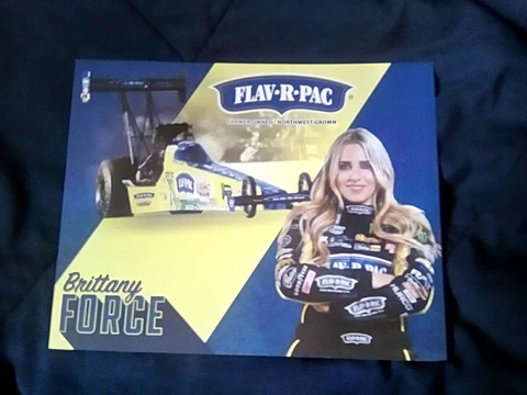 2021 BRITTANY FORCE FLAV-R-PAC TOP FUEL DRAGSTER NHRA POSTCARD Cover