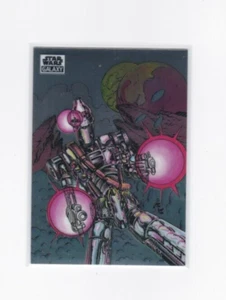 TOPPS CHROME STAR WARS GALAXY "IG-88 ON THE ATTACK " CARD-SHIPS FREE - Picture 1 of 21