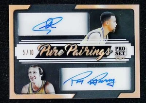 2023 Pro Set Pure Autograph #PP-13 Stephen Curry Rick Barry AUTO 5/10 Warriors - Picture 1 of 2