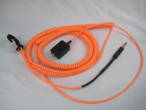 26' Day Glow Orange Extension Cord Assembly with hook GSE, Same as David Clark - Picture 1 of 7