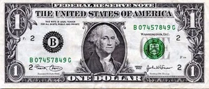 $1.00 Federal Reserve Note Series 2003 New York - Picture 1 of 2