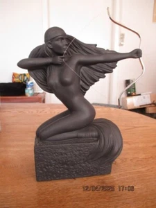 Porzellan Figur Sternzeichen Schütze Royal Copenhagen weiblich schwarz - Bild 1 von 5