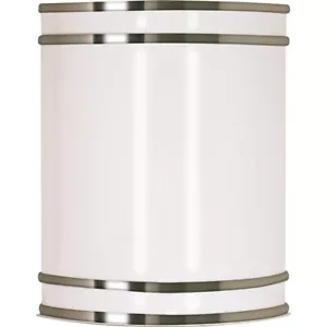 2x NUVO LIGHTING SATCO Glamour 1-Light 10.5" Wall Sconce in Brushed Nickel PAIR - Picture 1 of 4