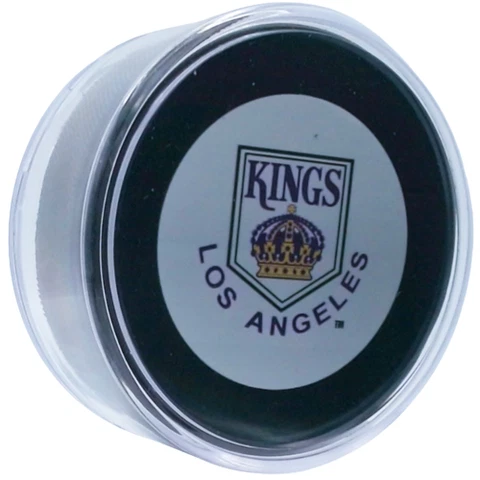 Los Angeles Kings Vintage 1967 Inaugural Season Banner Puck w/Clear Display Tube Cover