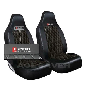 MITSUBISHI L200 BARBARIAN COPRISEDILI IMPERMEABILI TRAPUNTATI RESISTENTI 1-1 + LOGO - Foto 1 di 2