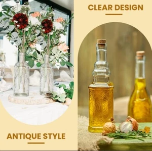 Clear BULK PARADISE verschiedene klare Glasflaschen mit Korken, 6er-Pack - Bild 1 von 9
