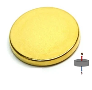 10x Super 22mm x 1.8mm N42 GOLD Neodymium Disc Magnet | Rare Earth Round Disk - Picture 1 of 3