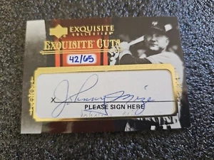 JOHNNY MIZE #42/65 2006 EXQUISITE COLLECTION HOF Cut Auto New York Yankees - Picture 1 of 15