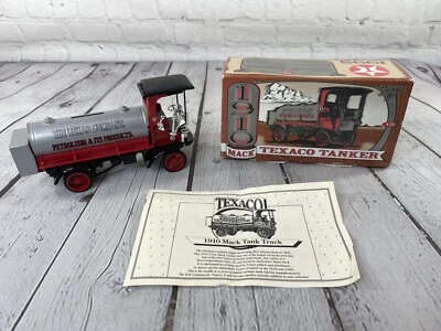 ERTL TEXACO 1910 MACK TANKER DIE CAST METAL LOCKING COIN BANK F122 NEW! - Image 1 of 4