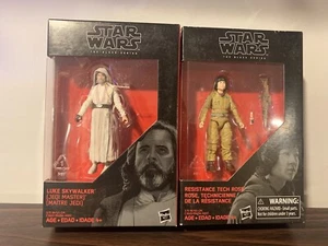 Pacchetto Figurine Hasbro Luke Skywalker & Tech Rose Star Wars The Black Series Nuove - Foto 1 di 6