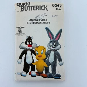 Butterick Uncut 6347 Looney Tunes Stofftiere Schnittmuster Neu - Bild 1 von 4