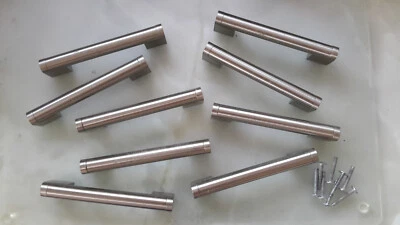 Job Lot of 9 Metal Cupboard or Drawer Handles 12.5 x 30 cm, 96 mm Between Centre - Image 1 of 4