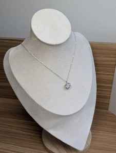 5 CT GRA Certified Moissanite 18k White Gold Plated 925 Sterling  Necklace, 18” - Picture 1 of 9