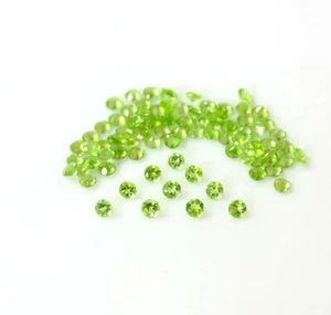 50 piezas piedra preciosa suelta de corte facetado calibrado peridoto natural de 2,25 mm en forma redonda - Imagen 1 de 4
