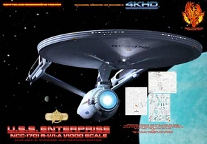 EE. UU. Juego de calcomanías Enterprise Refit NCC 1701 Refit escala 1-1000 - Imagen 1 de 4