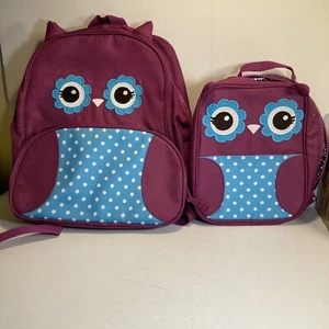 Gymboree Girls Backpack, Lunch bag Purple Owl New No Tags - Picture 1 of 10