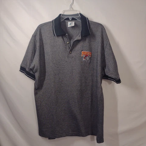 Dynasty Brand -Pittsburgh Pirates Old Logo  Gray Short Sleeve Polo Mens Size L Cover