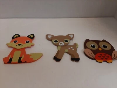 placas de madera de Darice Inc zorro ciervo búho pequeño E5 Foto 1 de 4