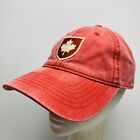 Canada Hat Cap Maple Leaf -  Red Faded Denim Look - Adjustable  Osfa