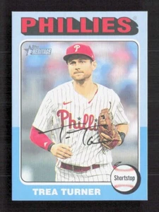 Trea Turner 2024 Topps Heritage Mini 181 Blue /25 Phillies - Picture 1 of 2