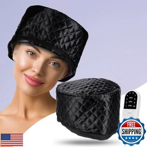 Electric Hair Steamer Cap, Hair Care Hat Heating Cap with 10 Gears Temperatur - Picture 1 of 5