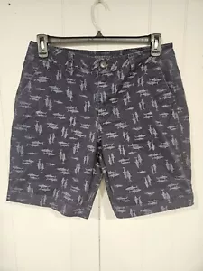 Aeropostale Men's Size 32 Blue Sharks Print Chino Cotton Shorts - Picture 1 of 5