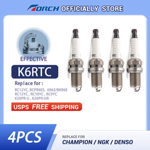 4X TORCH K6RTC Spark Plug Replacement for NGK BCPR6ES FR6E-D for Denso K20PR-U - Bild 1 von 11