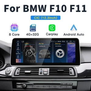 12.3'' Android Stereo Car Multimedia Screen Carplay For BMW 5 Series F10 F11 CIC - Picture 1 of 13