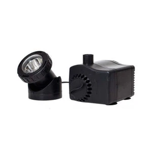 435 GPH Low Water Auto Shut-Off Fountain Pump Plus Waterproof Light 52343 Black - Picture 1 of 3