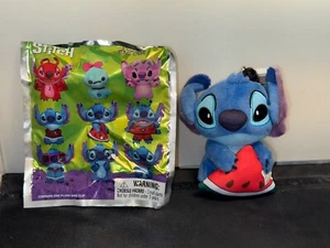 Monogram Disney Stitch Holding Watermelon Slice Plush Bag Clip Keychain - Picture 1 of 1