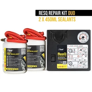 Kit d'étanchéité de réparation pneu plat compresseur AirMan ResQ - remplacement universel OEM - Photo 1/7