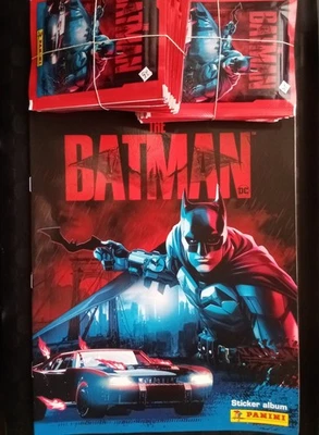 LOT PANINI BATMAN FILM UN ALBUM VIDE + 50 POCHETTES STICKERS - Photo 1/4