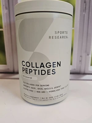 Sports Research 16 oz péptidos de colágeno tipo I y III sin sabor - caducidad 07/2028 Foto 1 de 4