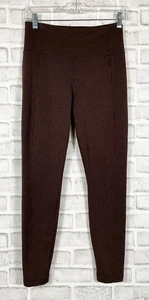 Athleta Tight Womens Sz S Brown Delancey Herringbone Leggings Active Athleisure - Picture 1 of 8