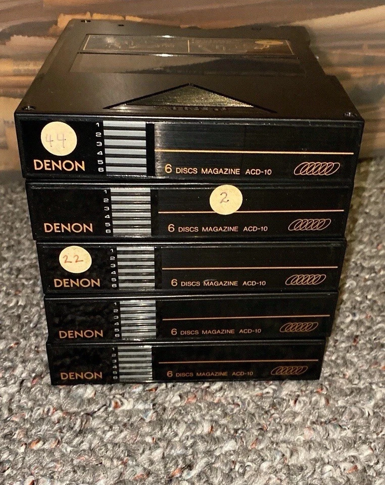 Lote de 5 cargadores de discos compactos DENON ACD-10 Denon reproductor de discos múltiples Foto 1 de 4